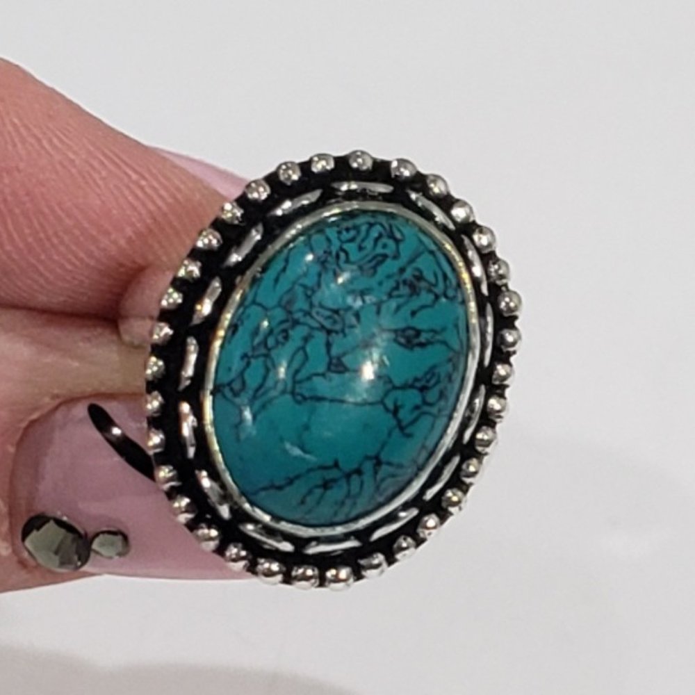 Handmade Santa Rosa Turquoise Gemstone 925 Silver Ring